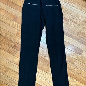 rag & bone Black Joggers with Silver Zippers